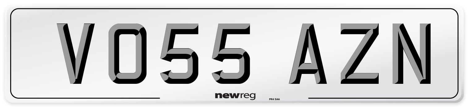VO55 AZN Number Plate from New Reg